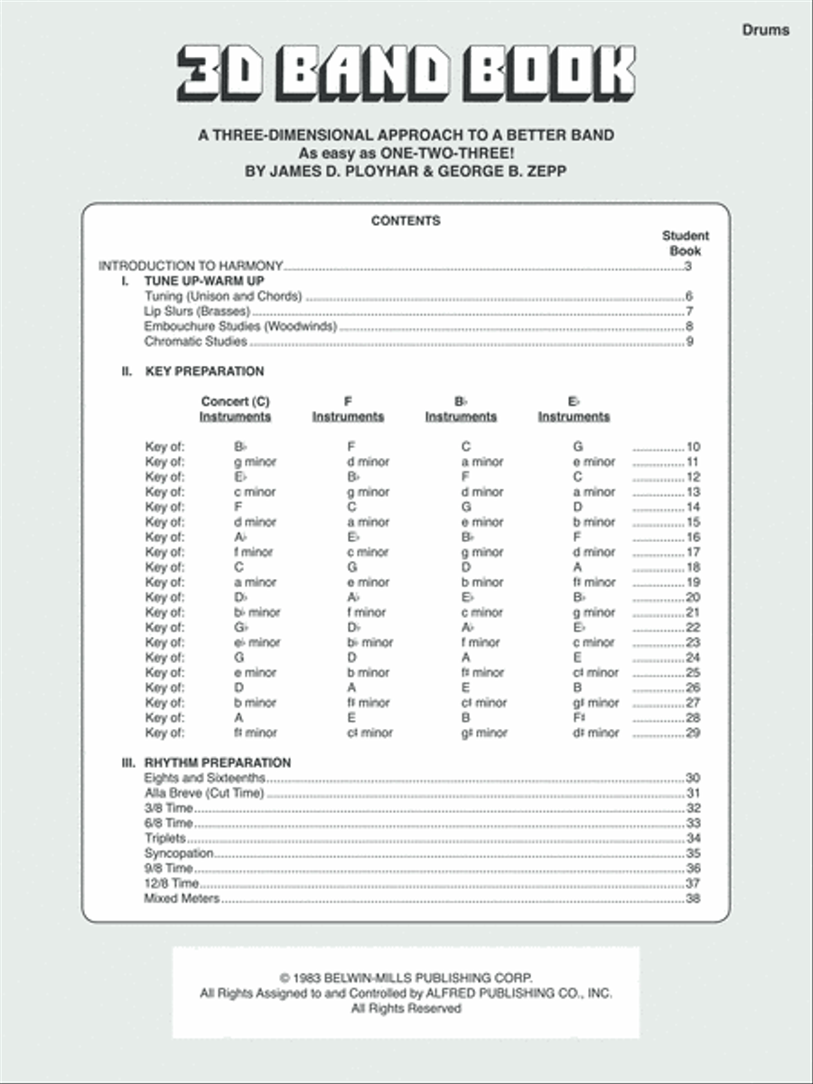 3-D Band Book Concert Band Methods scores gallery preview page 2