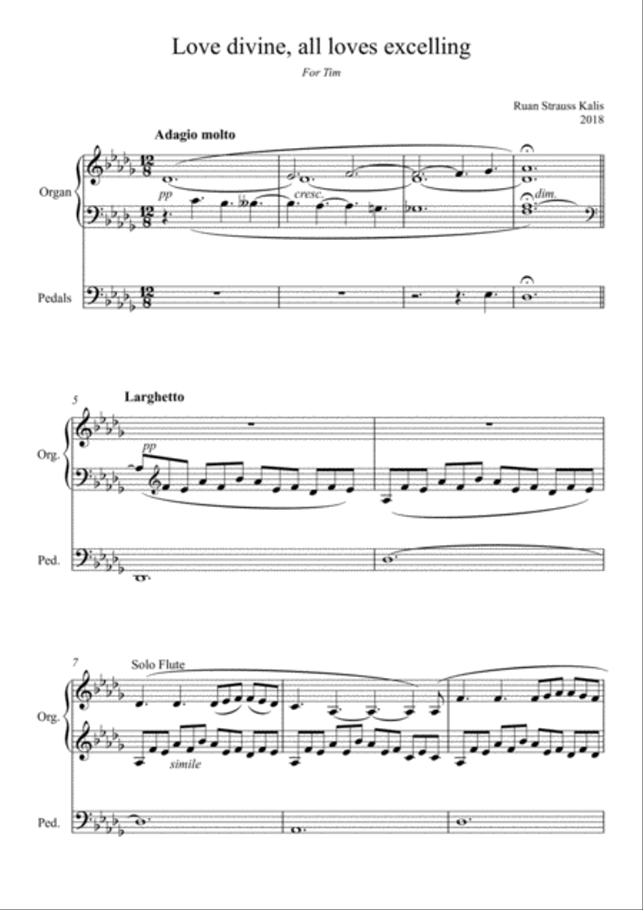 Love divine, all loves excelling Organ Solo scores gallery preview page 1