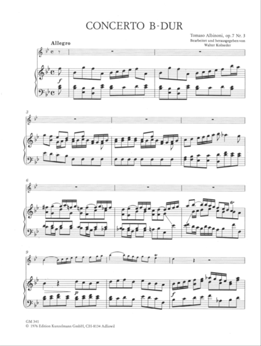 Oboe Concerto in B-flat Major Piano Accompaniment scores gallery preview page 2