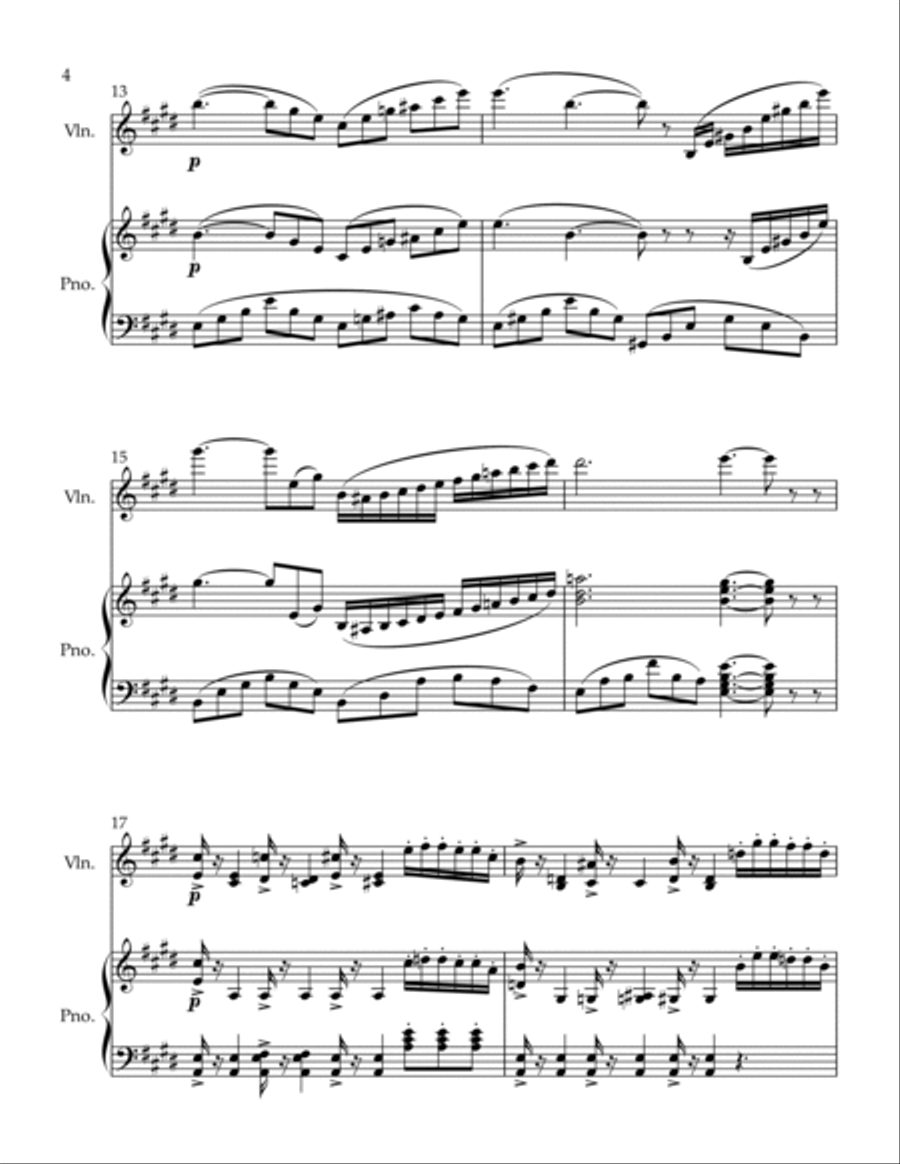 Adage Violin Solo scores gallery preview page 4