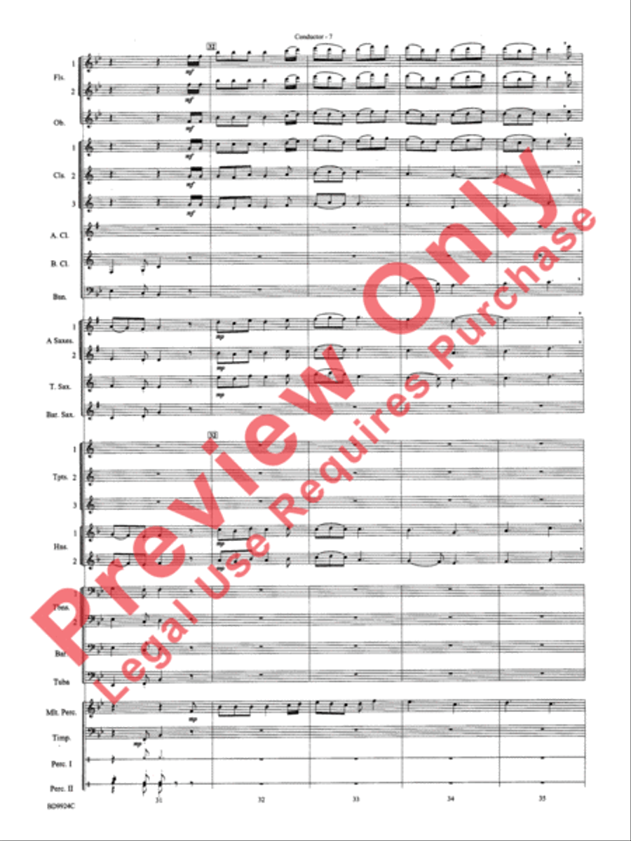 A Vaughan Williams Christmas Concert Band scores gallery preview page 9