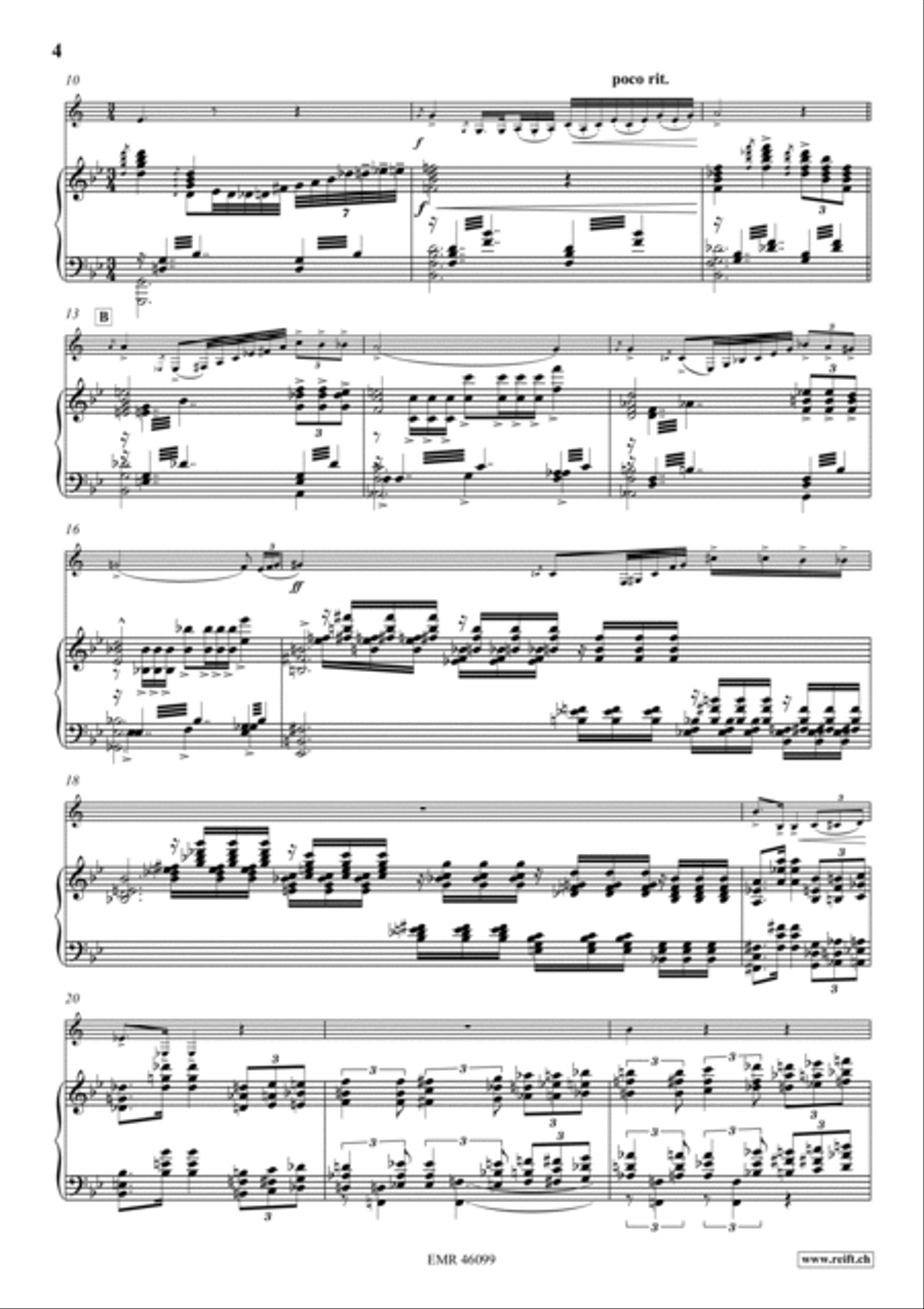 Poeme No. 1 Bass Clarinet scores gallery preview page 5