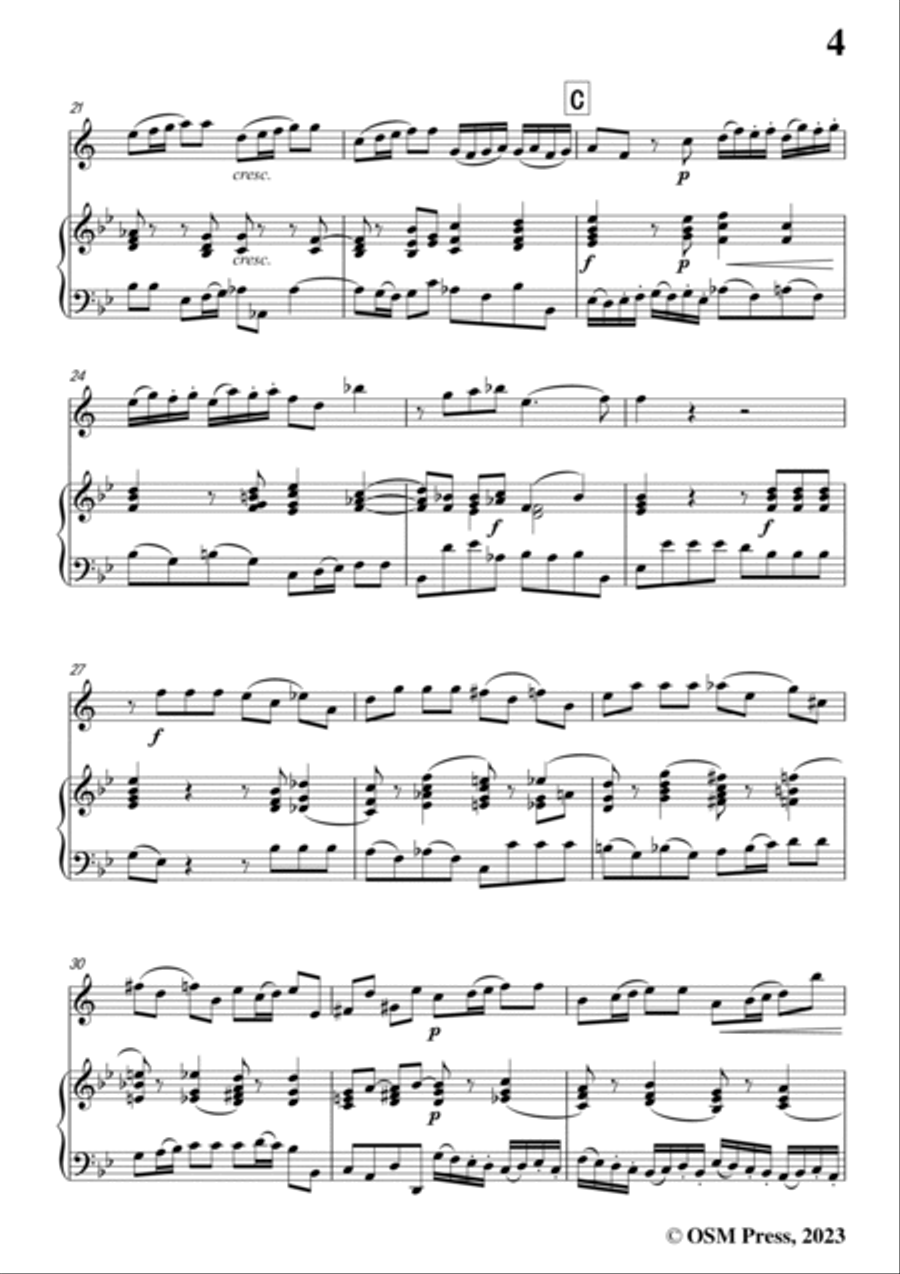 Handel-Sonata,for Clarinet and Piano B-Flat Clarinet scores gallery preview page 5