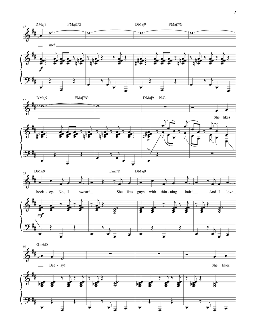 I Love Betsy (from Honeymoon in Vegas) Voice scores gallery preview page 4