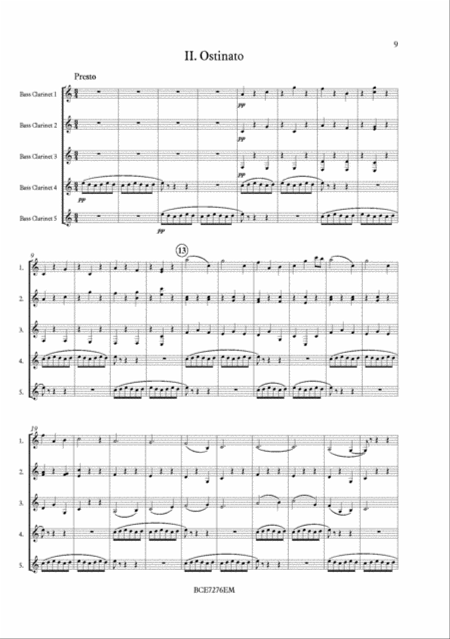 St. Paul's Suite for Bass Clarinet Ensemble Bass Clarinet scores gallery preview page 3