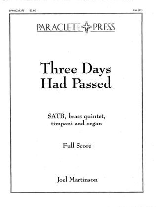 Book cover for Three Days Had Passed - Full Score