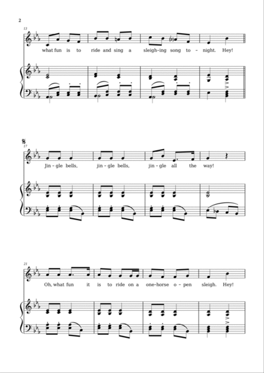 Jingle Bells Voice scores gallery preview page 2
