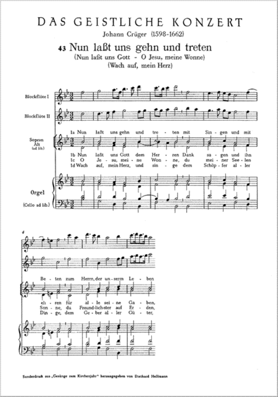 Nun lasst uns gehn und treten SA scores gallery preview page 1