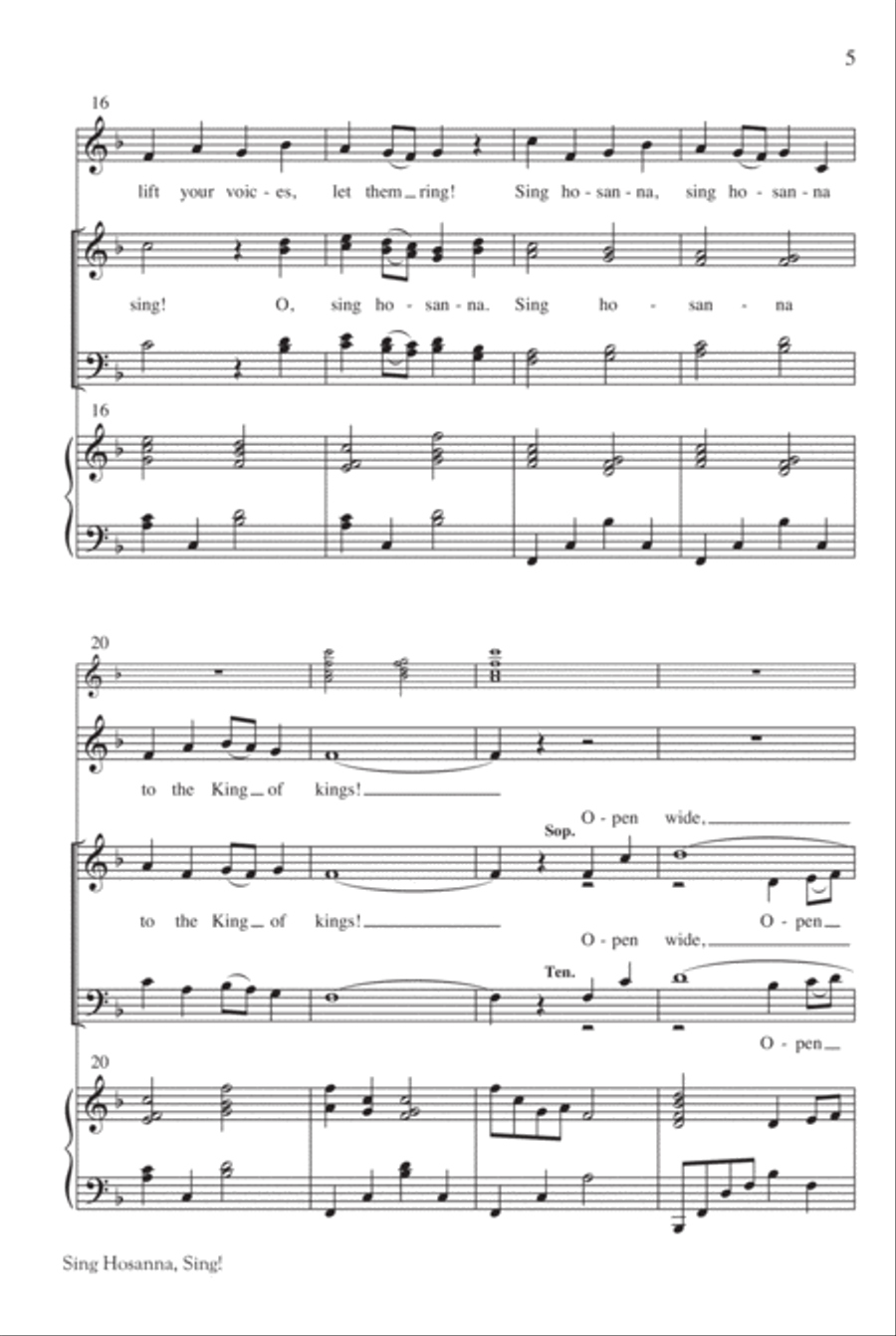 Sing Hosanna, Sing! 4-Part scores gallery preview page 6