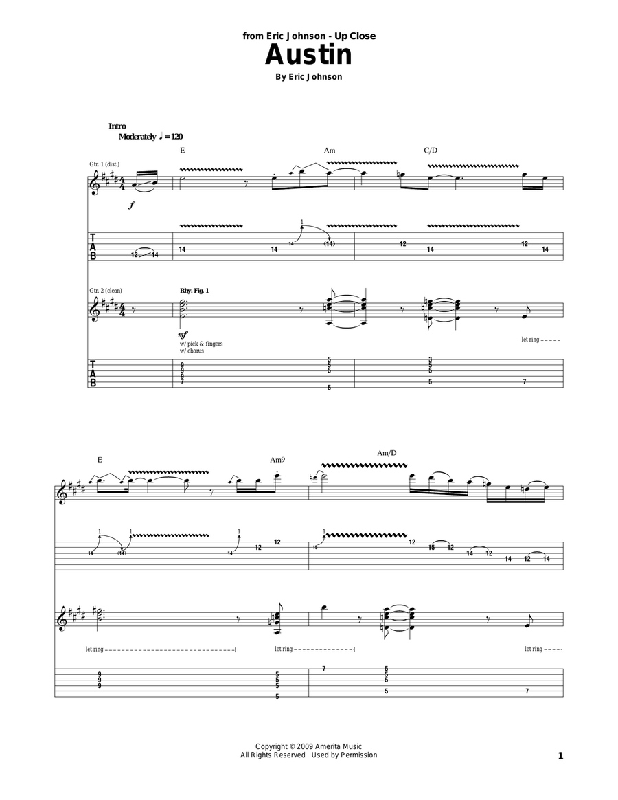 Austin Acoustic Guitar scores gallery preview page 1