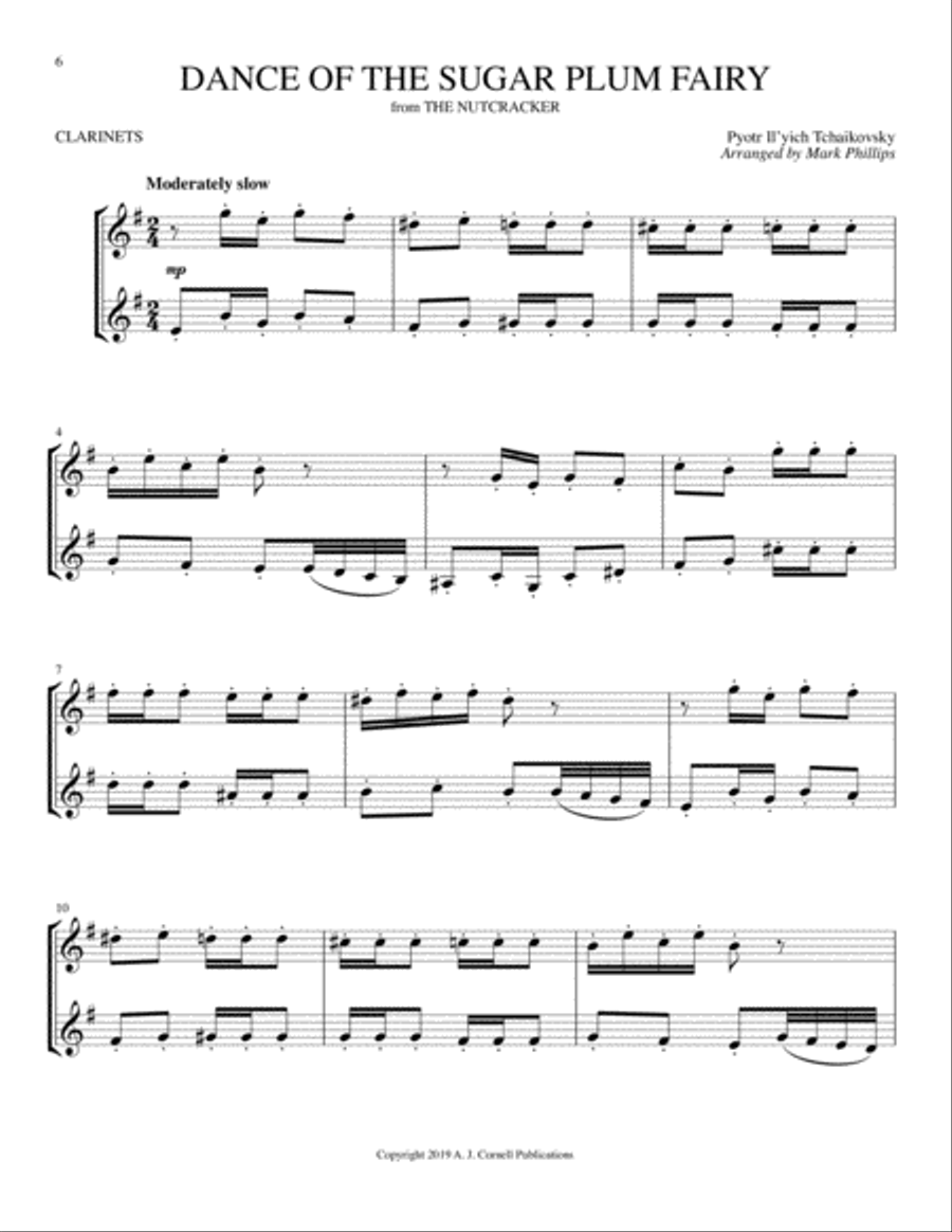 The Nutcracker Suite (complete) Clarinet Duet scores gallery preview page 6
