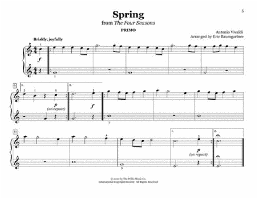 First Classical Duets Easy Piano scores gallery preview page 6