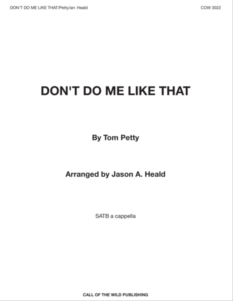 Don't Do Me Like That 4-Part scores gallery preview page 1