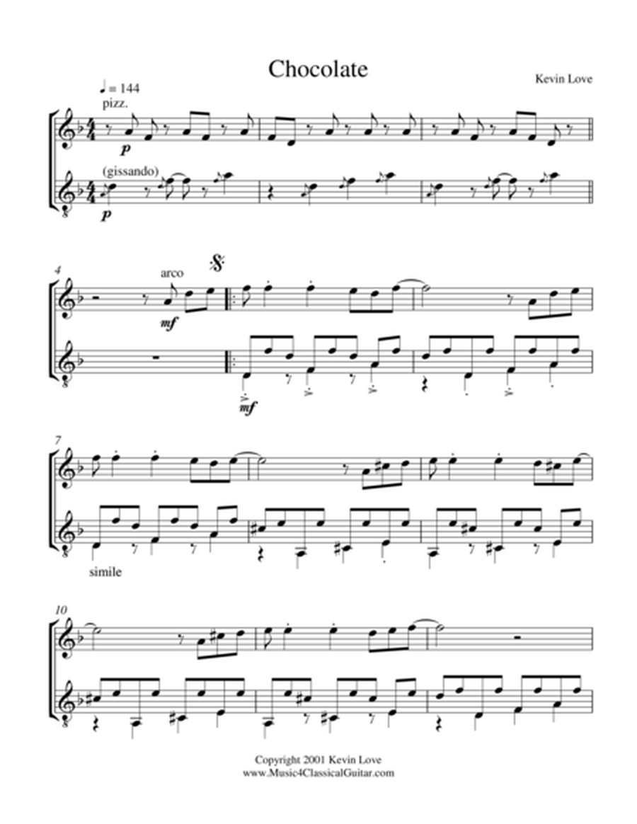 Chocolate (Violin and Guitar) - Score and Parts image number null