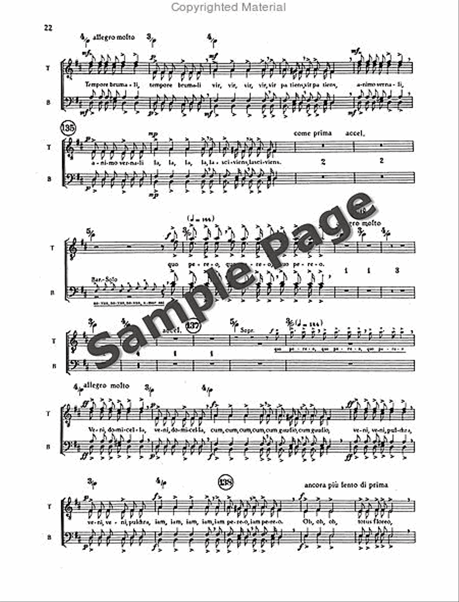 Carmina Burana Children's Choir scores gallery preview page 25