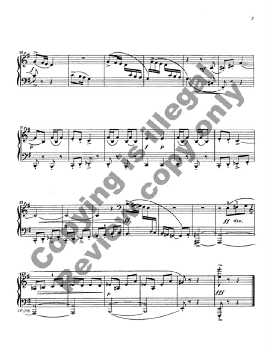 Three Short Pieces Three Short Pieces Easy Piano scores gallery preview page 7