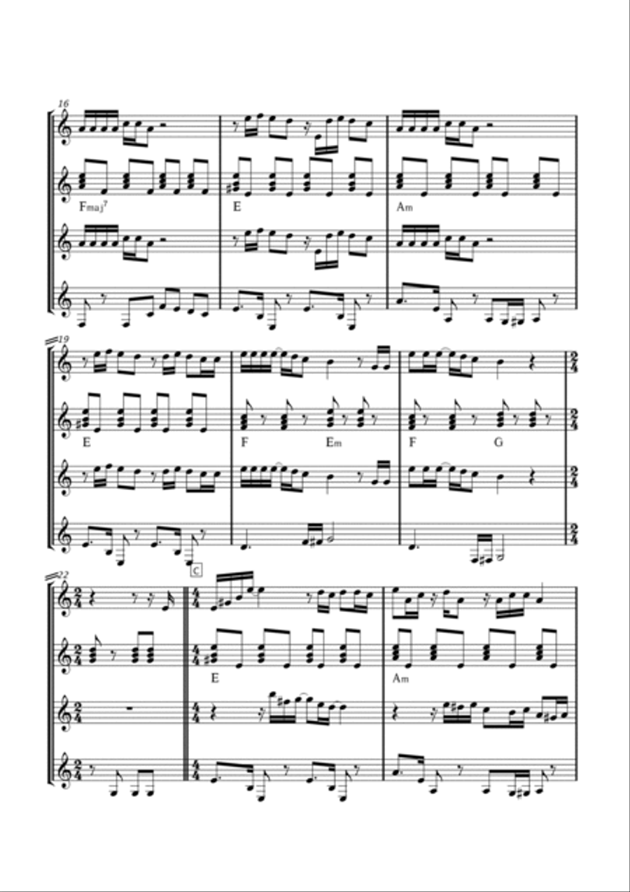 Breakfast In America Guitar Ensemble scores gallery preview page 5