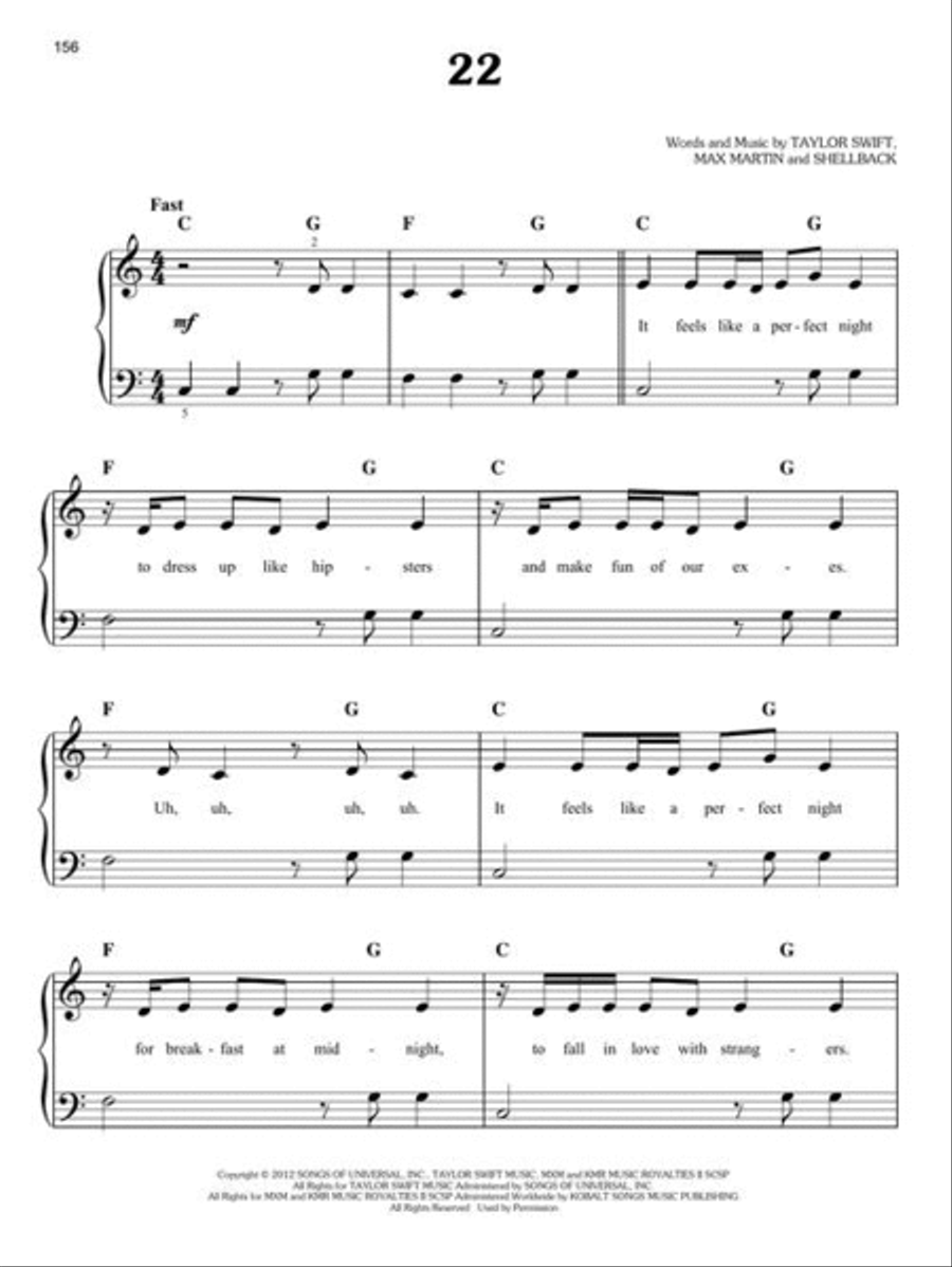 Taylor Swift Easy Piano Anthology - 2nd Edition Easy Piano scores gallery preview page 6