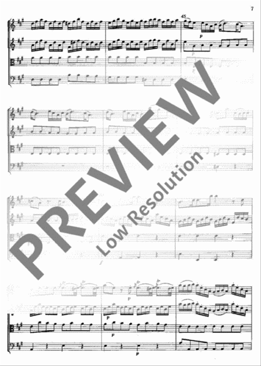 Sinfonia A Major String Orchestra scores gallery preview page 8
