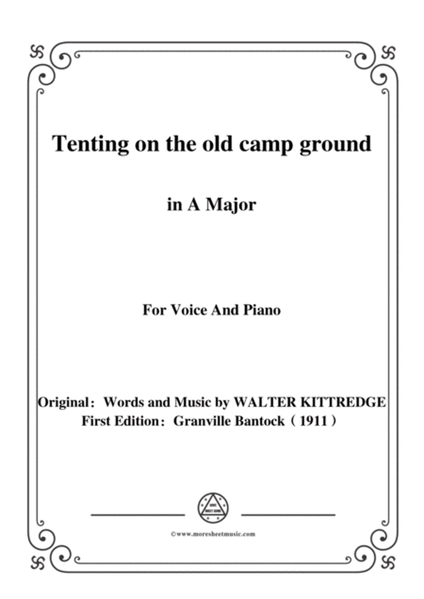 Bantock-Folksong,Tenting on the old camp ground,in A Major,for Voice and Piano image number null