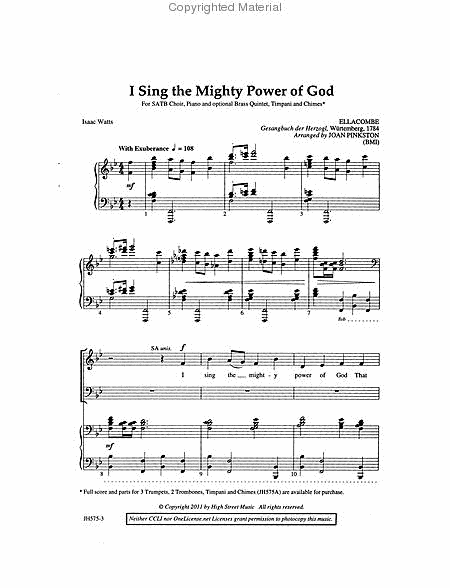 I Sing the Mighty Power of God image number null