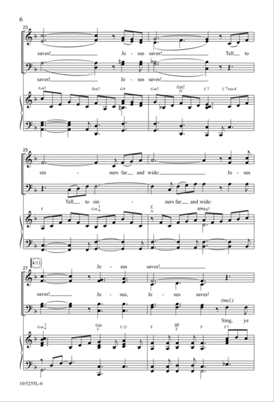 We Have Heard the Joyful Sound 4-Part scores gallery preview page 6