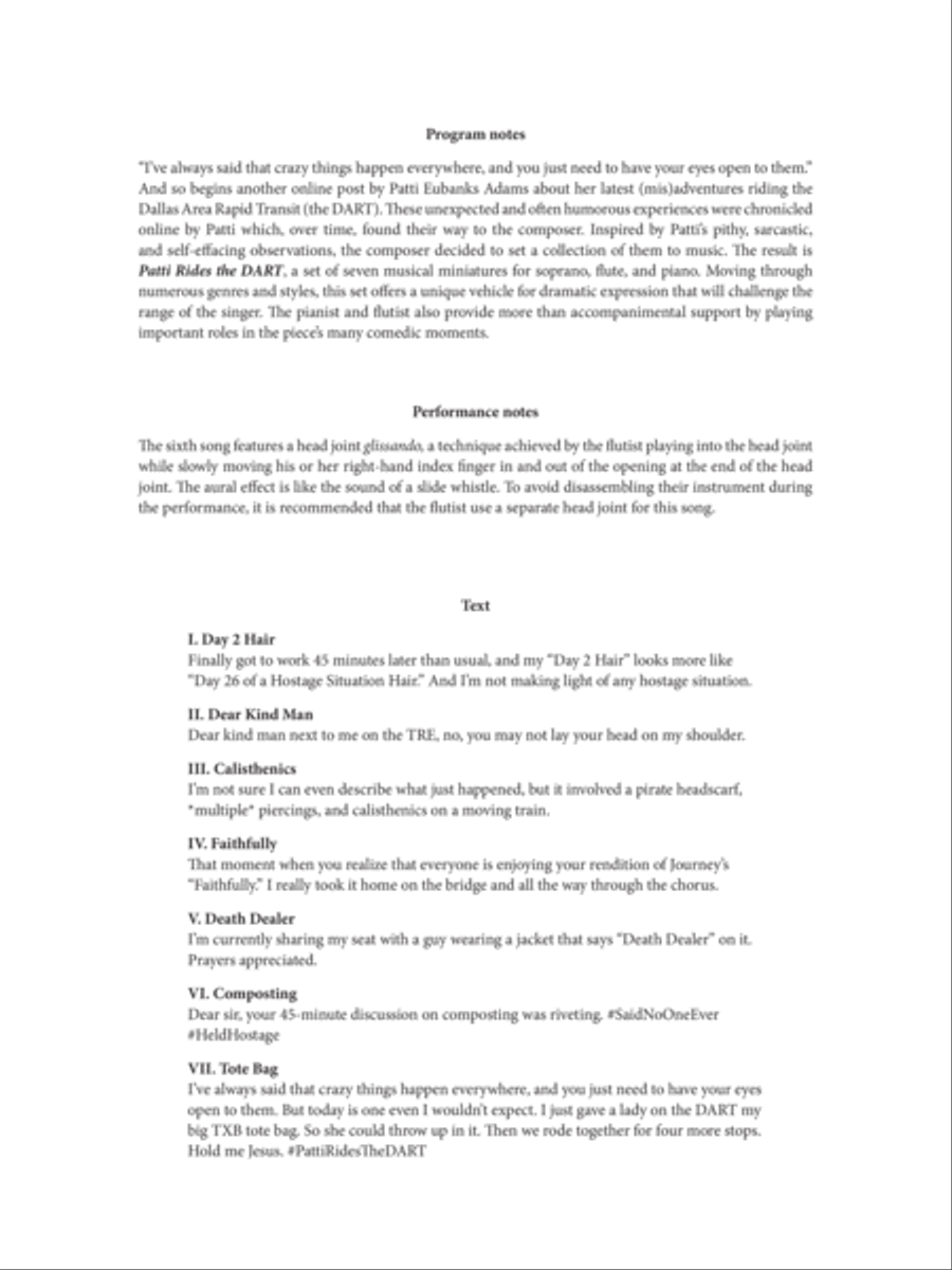 Patti Rides the DART Flute scores gallery preview page 1