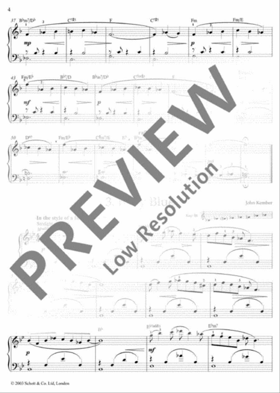 Blues pieces for piano solo Piano Solo scores gallery preview page 7