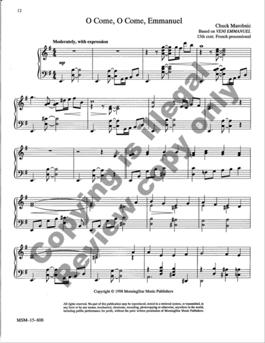Christmas Jazz: Five Carols for Piano, Set 1 Piano Solo scores gallery preview page 13