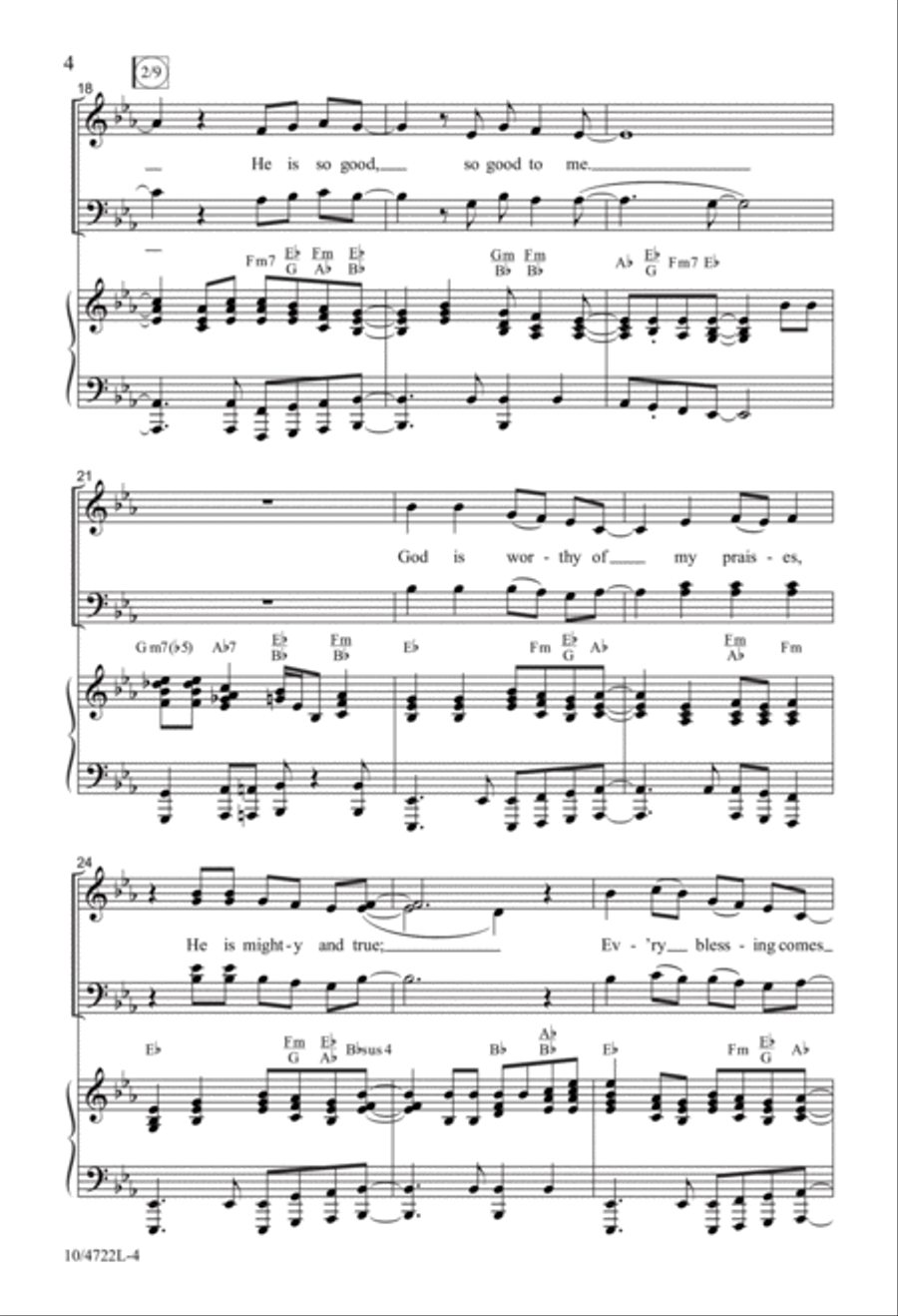 God Is So Good to Me God Is So Good to Me 4-Part scores gallery preview page 4