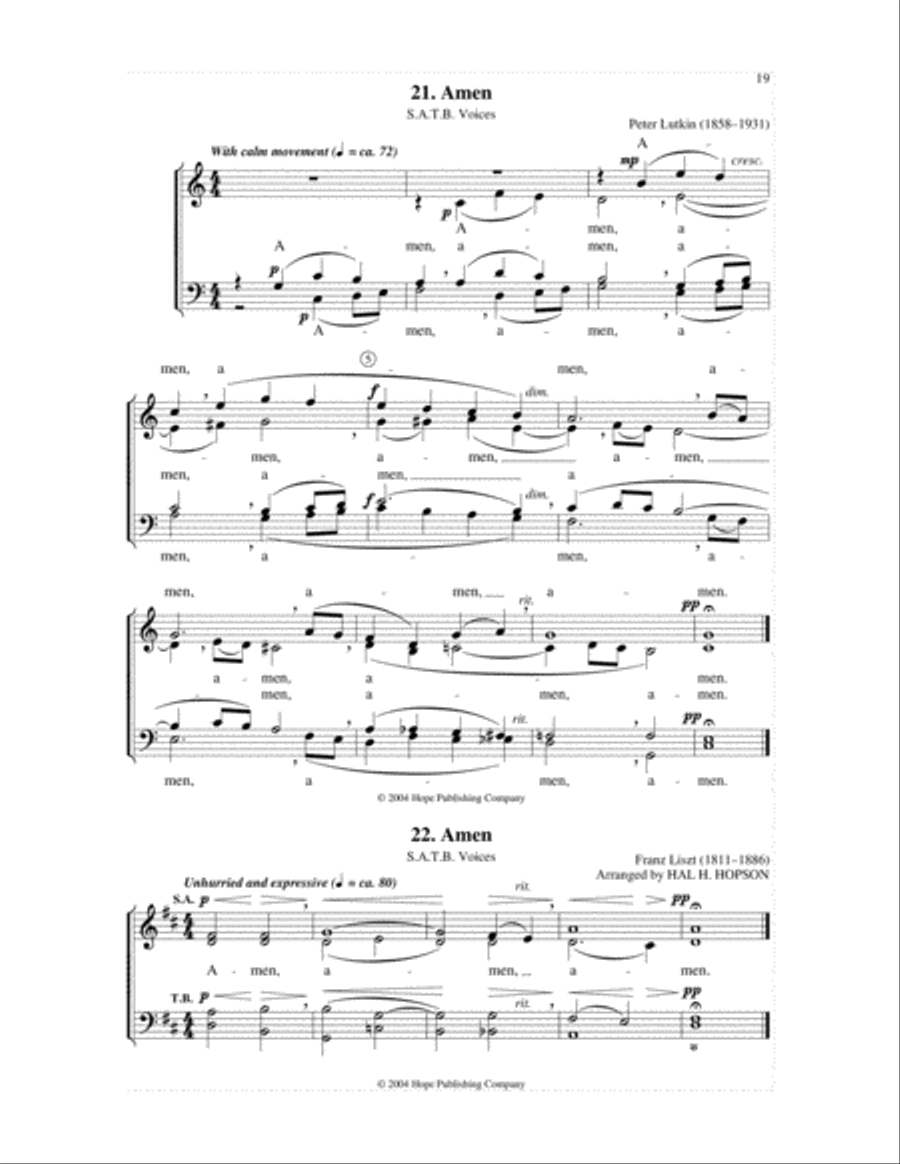 Service Music from Master Composers 4-Part scores gallery preview page 19