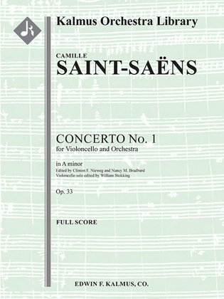 Book cover for Concerto for Cello No. 1 in A minor, Op. 33