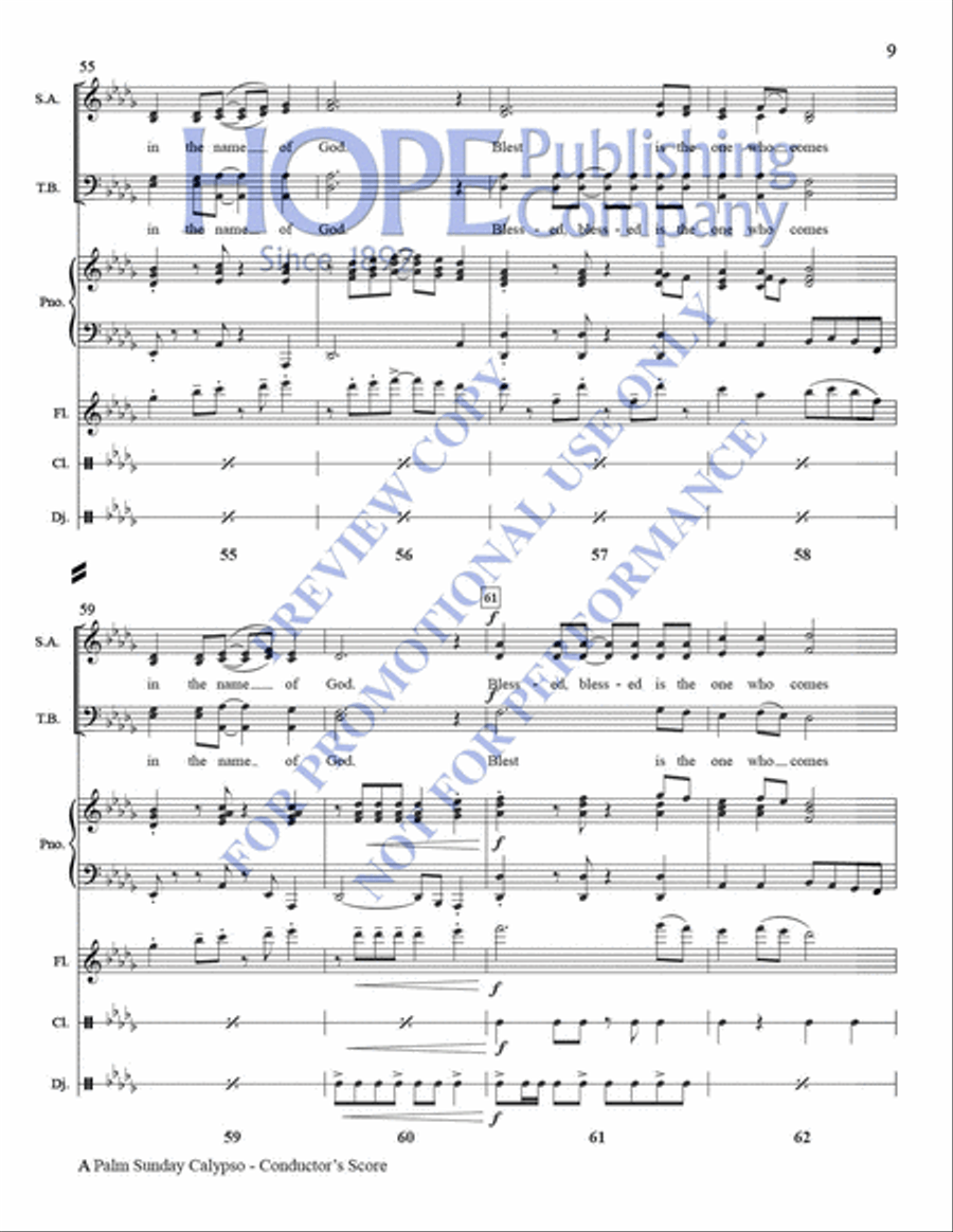 A Palm Sunday Calypso Piano Accompaniment scores gallery preview page 10