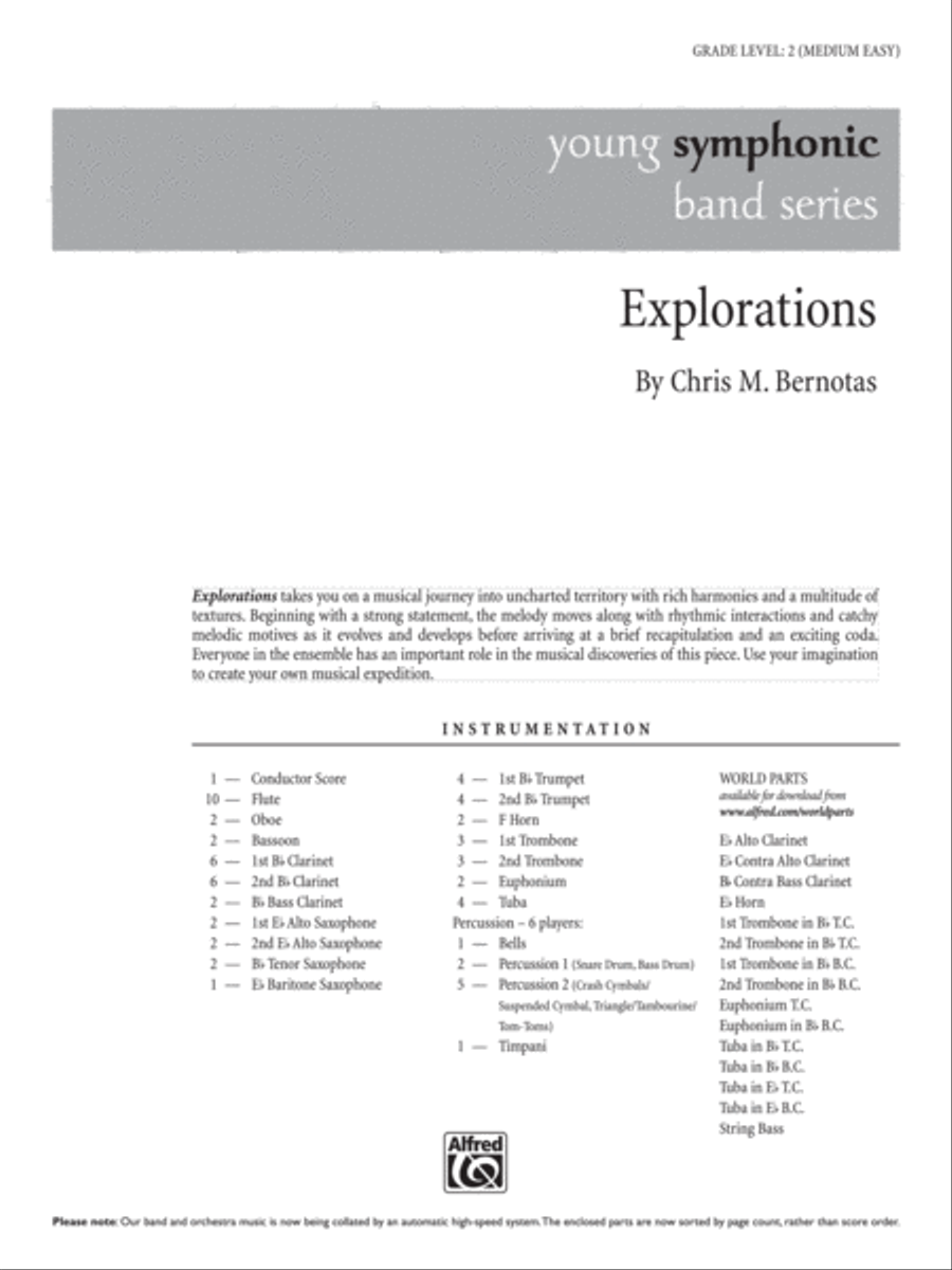 Explorations: Score Explorations: Score Concert Band scores gallery preview page 1