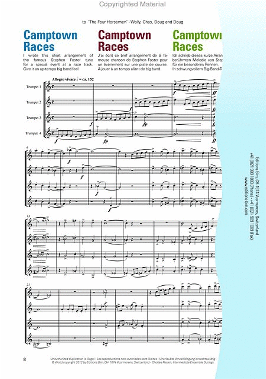 Intermediate Ensemble Outings Trumpet scores gallery preview page 6