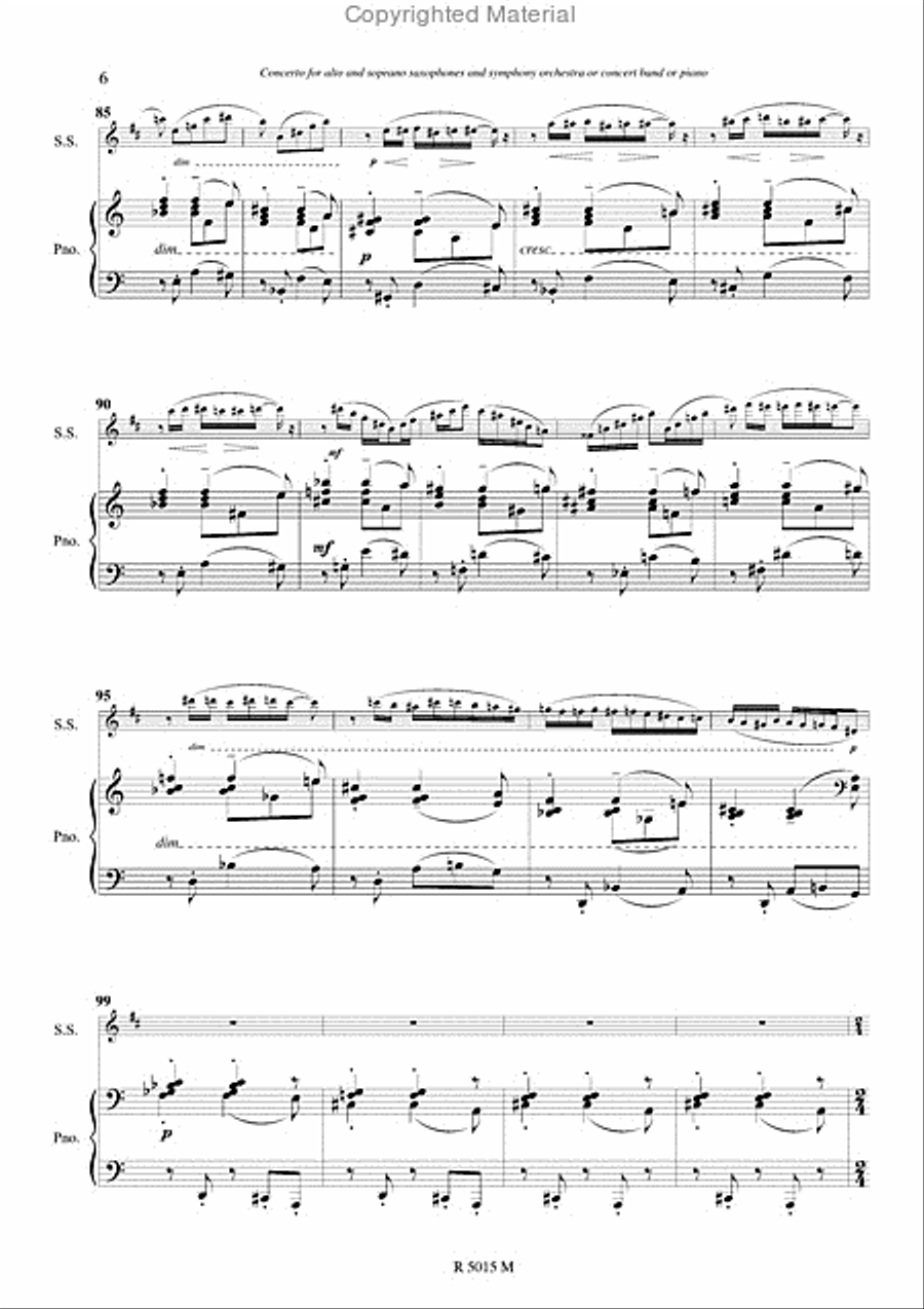Concerto pour saxophone Piano Accompaniment scores gallery preview page 7