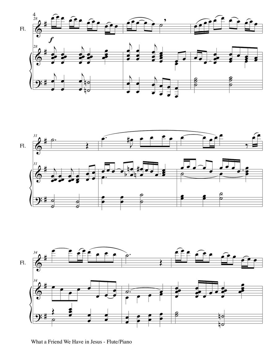 Gary Lanier: 3 INSPIRATIONAL HYMNS, Set III (Duets for Flute & Piano) Woodwind Duet scores gallery preview page 6