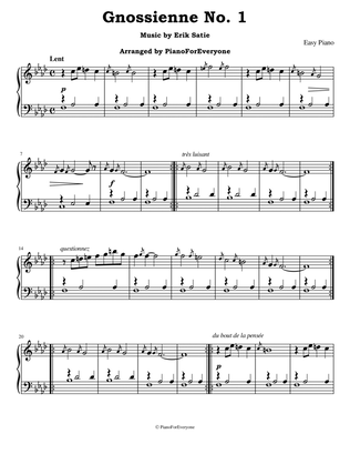 Gnossienne No. 1 - Satie (Easy Piano)