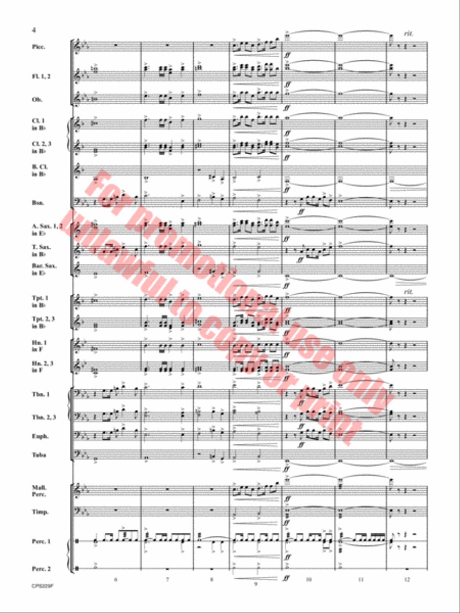 An Arizona Celebration Concert Band scores gallery preview page 5