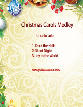 Christmas Carols Medley for cello solo