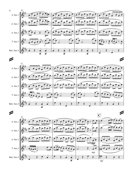 Haydn - “Serenade” (for Saxophone Quartet SATB or AATB) image number null