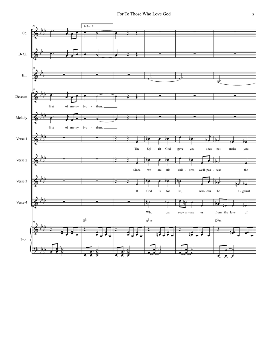 For To Those Who Love God (Unison choir / 2-part) Unison Choir scores gallery preview page 3