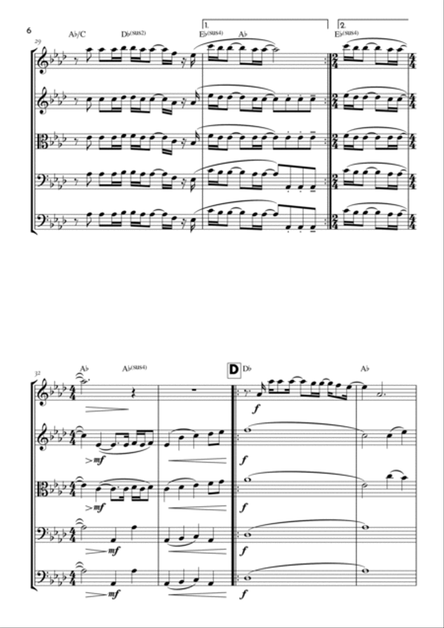 Goodness Of God String Quintet scores gallery preview page 6