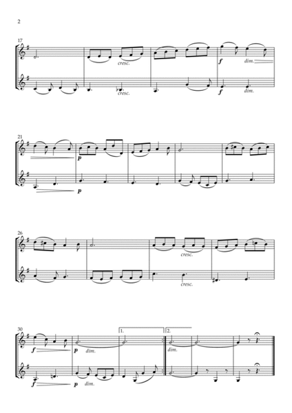 Six Very Easy Pieces nº 5 (Allegretto) - Flute and Violin image number null