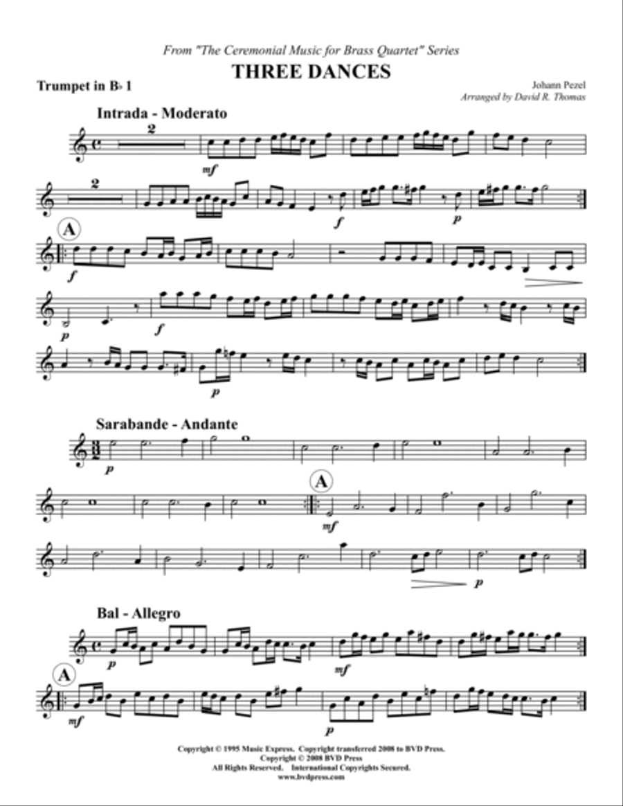 Three Dances Three Dances Brass Quartet scores gallery preview page 3