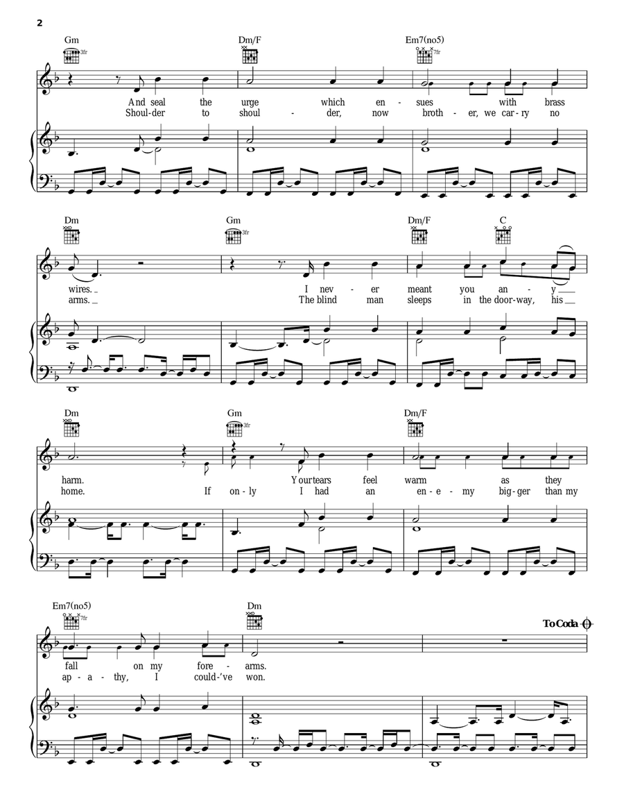 I Gave You All Piano, Vocal, Guitar scores gallery preview page 2