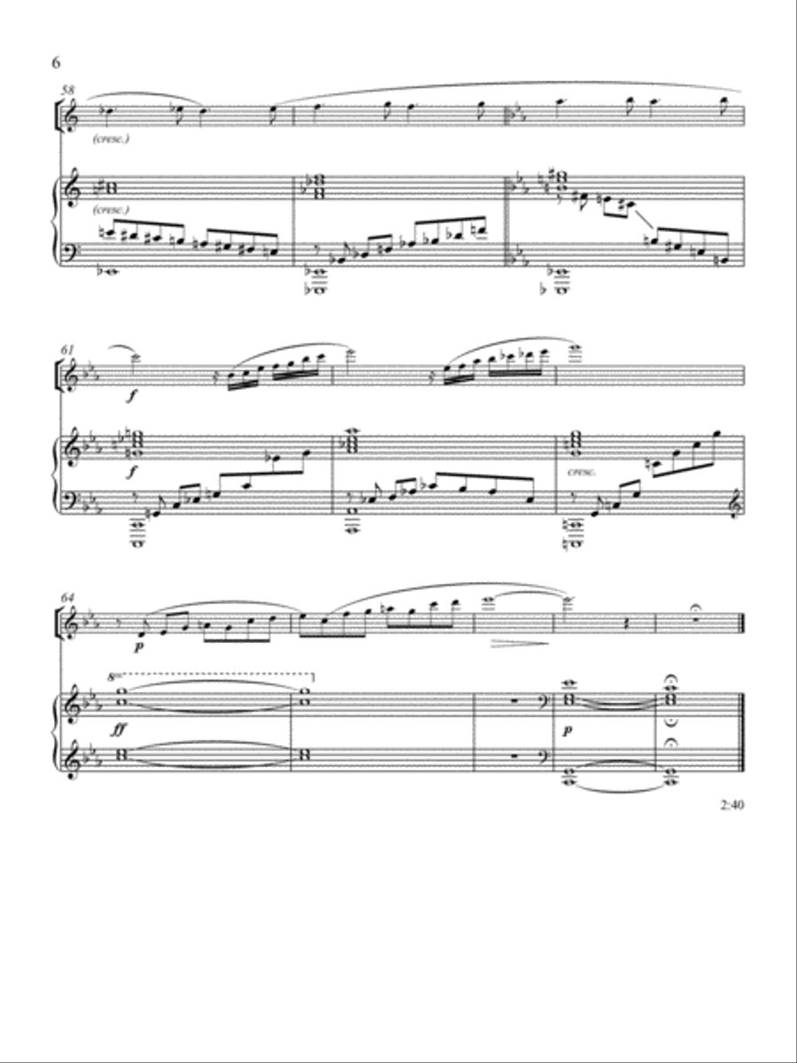 Sonata for Flute (or Violin) and Piano (or Organ) Flute scores gallery preview page 6