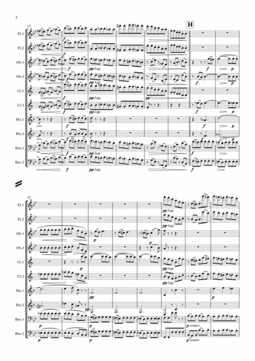Brahms: Variations on a Theme by Haydn (St.Anthony Chorale) Op56a : Var.V. - wind dectet image number null