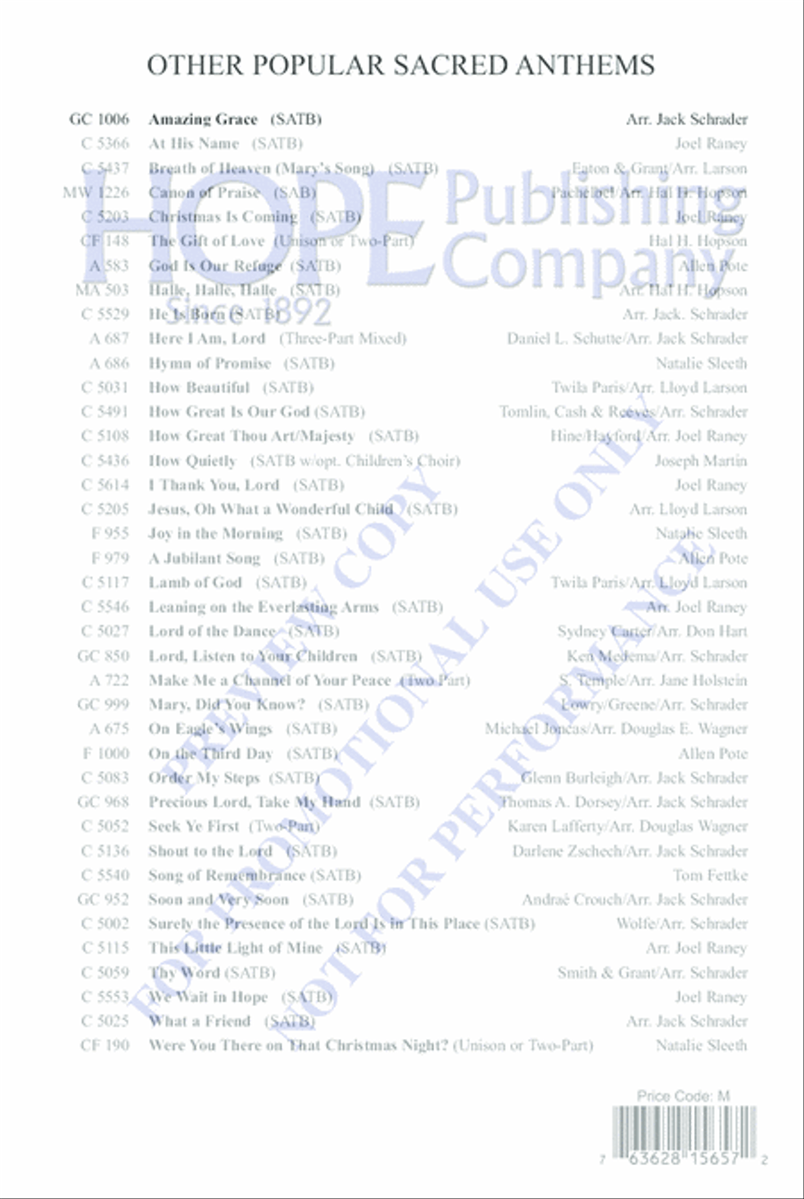 Great Is Thy Faithfulness 4-Part scores gallery preview page 12