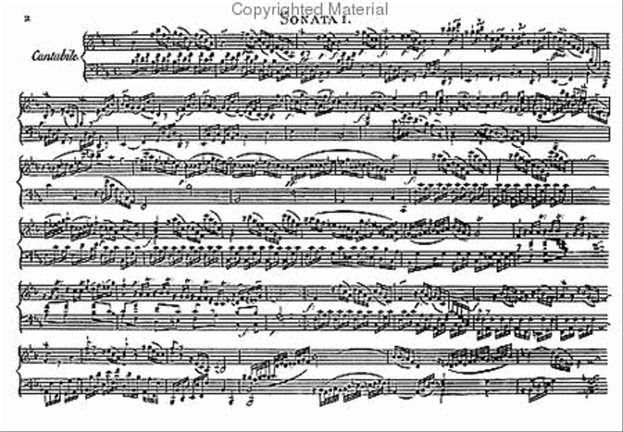 Six sonatas Opus I - Two sonatas Opus II - Variations Harpsichord scores gallery preview page 2